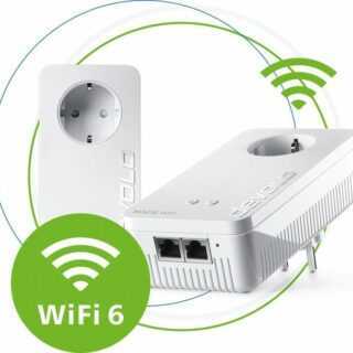 DEVOLO "Magic 2 WiFi 6 Starter Kit (2400 Mbit/s, G.hn, 2x GB LAN, Mesh, Access Point, WLAN Steckdose)" Adapter zu RJ-45 (Ethernet)