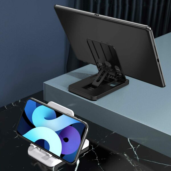KAKU Folding ABS Desktop-Halter Mehrwinkelverstellbare Handy-Tablet-Ständerhalterung für Samsung Galaxy S21 POCO M3