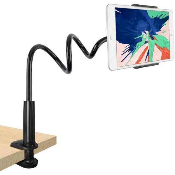 Schwanenhals-Tablet-Halter, Tablet-Halter - Flexibler verstellbarer Arm im Bett für Ipad / Handy / Switch / Samsung Galaxy Tabs / Kindle Fire HD