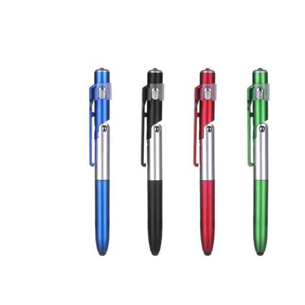 10 Stück 4-in-1 Kugelschreiber Klappbildschirm Stylus Touch Pen Kapazitiver Stift mit LED Für Tablet-Handy Schule Office