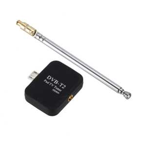 DVB-T2 Mini Micro USB Tuner TV Receiver + Antenna For Android Smartphone Tablet