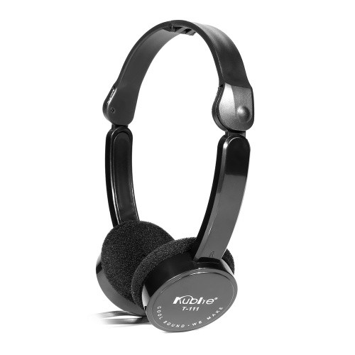 KUBITE T-111 3,5-mm-verdrahtete Over-Ear-Kopfhörer Faltbarer Sport-Headset Tragbare Musik-Gaming-Kopfhörer mit Mikrofon für Kinder MP4 MP3-Smartphones Laptop Tablet PC