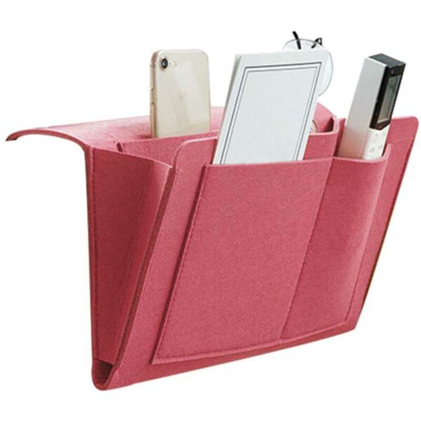 Nachttisch Caddy Pocket Organizer Filzsofa Aufbewahrungshalter mit 5 kleinen Taschen unter Matratzenhalter Tasche fur Bucher Zeitschriften Tablets