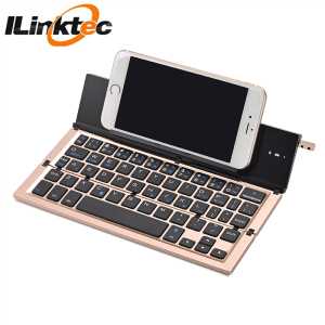 Portable wireless bluetooth mini keyboard Universal Ultra-slim folding Bluetooth aluminum keyboard for tablets and smart phone