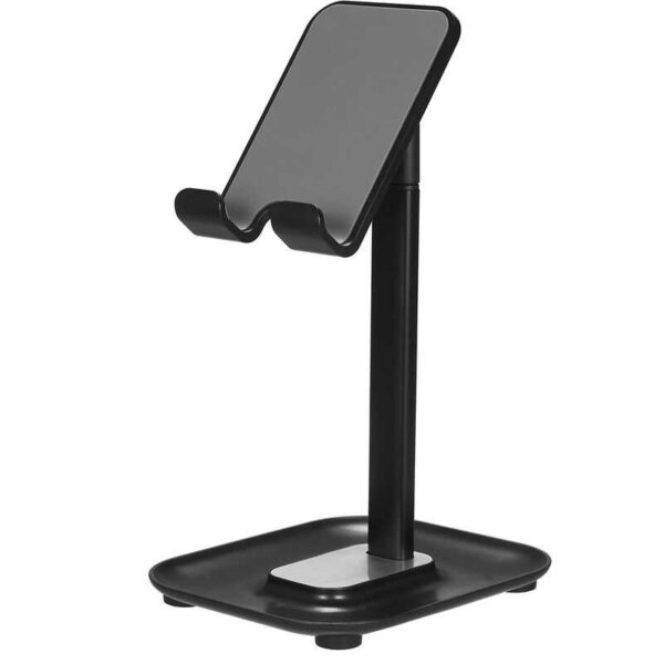 Schreibtisch-Handyständer Desktop-Handyhalter Winkelverstellbare Höhenverstellung Kompatibel mit Smartphone-Tablets innerhalb von 12,9 Zoll,Schwarz