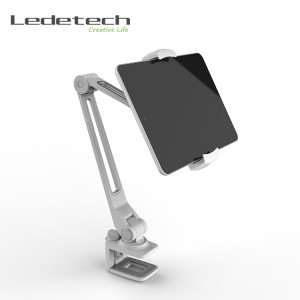 flexible adjustable clamp chuck tablet cellphone holder phone stand clamp mount holder for desk table